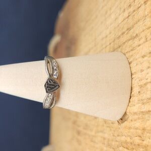 Vintage Sterling Silver CTR Choose The Right Ring Rhinestone‎ LDS